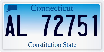 CT license plate AL72751