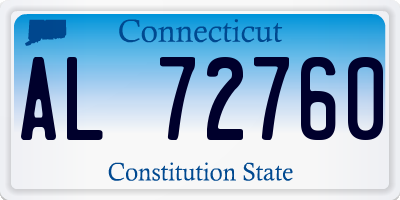 CT license plate AL72760
