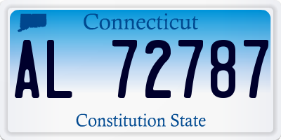 CT license plate AL72787
