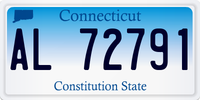 CT license plate AL72791