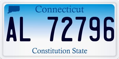 CT license plate AL72796