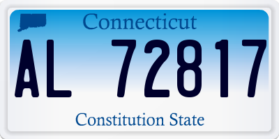 CT license plate AL72817