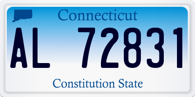 CT license plate AL72831