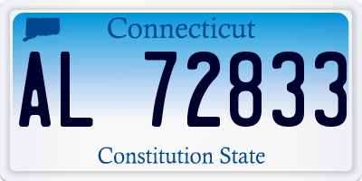 CT license plate AL72833