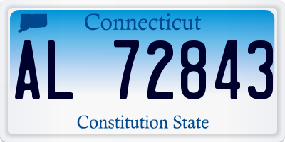 CT license plate AL72843