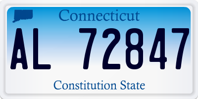 CT license plate AL72847