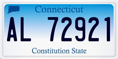 CT license plate AL72921
