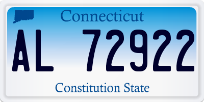 CT license plate AL72922