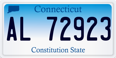 CT license plate AL72923