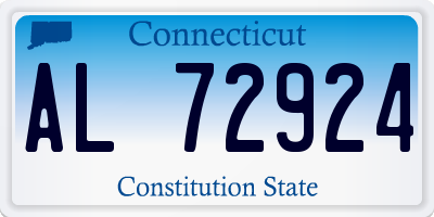CT license plate AL72924