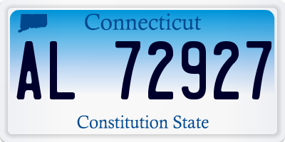 CT license plate AL72927