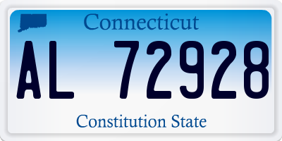 CT license plate AL72928