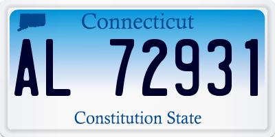 CT license plate AL72931