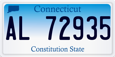 CT license plate AL72935
