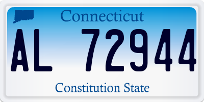 CT license plate AL72944