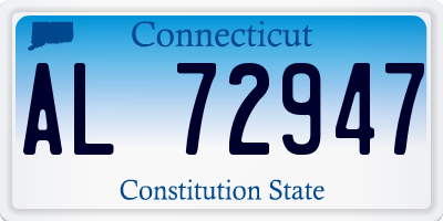 CT license plate AL72947