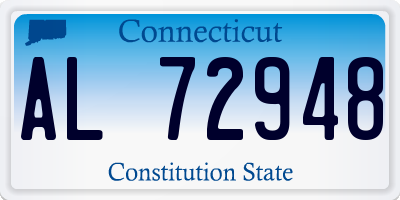 CT license plate AL72948