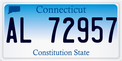 CT license plate AL72957