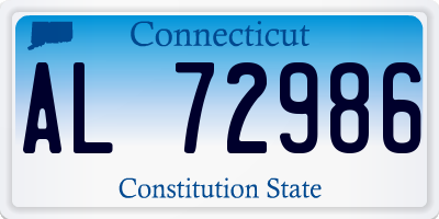 CT license plate AL72986