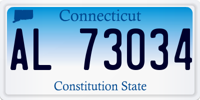 CT license plate AL73034