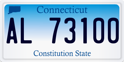CT license plate AL73100