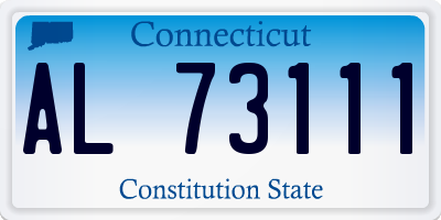 CT license plate AL73111