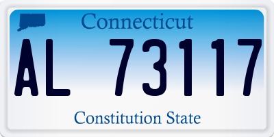 CT license plate AL73117