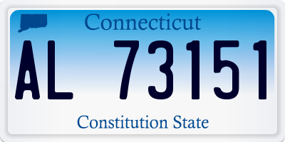 CT license plate AL73151