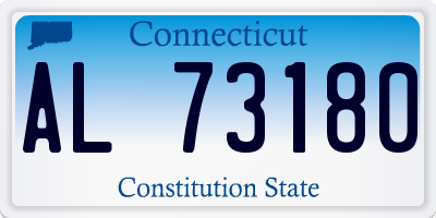 CT license plate AL73180
