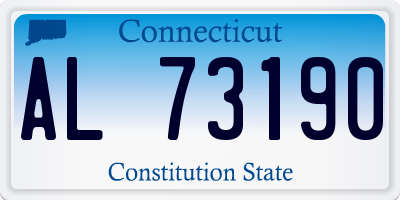 CT license plate AL73190