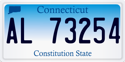 CT license plate AL73254