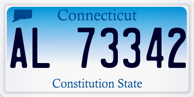 CT license plate AL73342