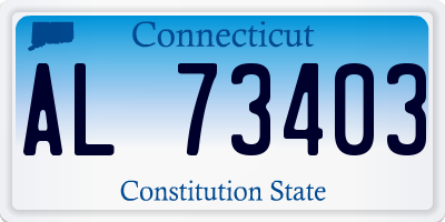 CT license plate AL73403