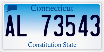 CT license plate AL73543