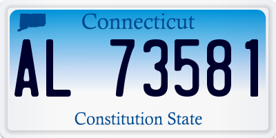 CT license plate AL73581