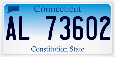CT license plate AL73602