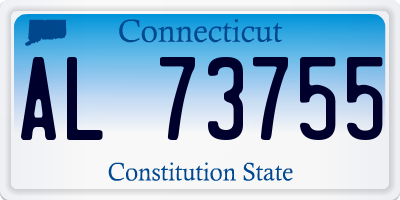 CT license plate AL73755