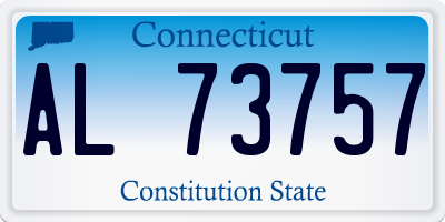 CT license plate AL73757
