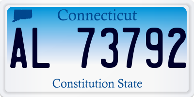 CT license plate AL73792