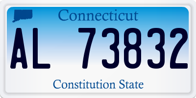 CT license plate AL73832