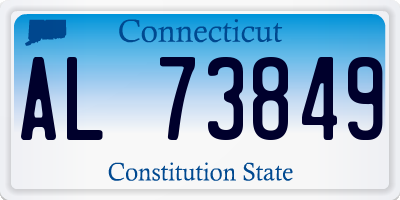 CT license plate AL73849