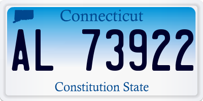 CT license plate AL73922