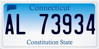 CT license plate AL73934