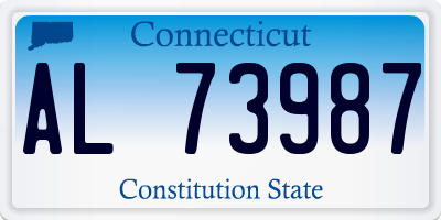 CT license plate AL73987