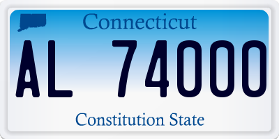 CT license plate AL74000