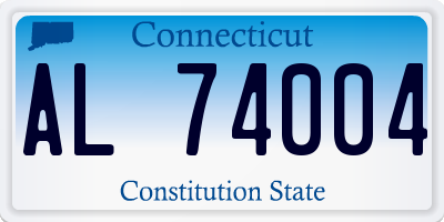 CT license plate AL74004