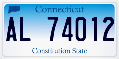 CT license plate AL74012