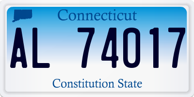 CT license plate AL74017