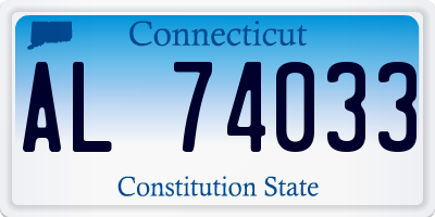 CT license plate AL74033