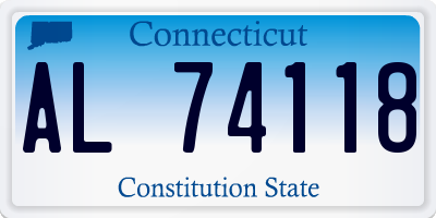 CT license plate AL74118